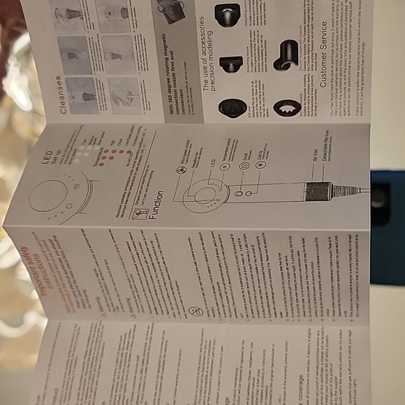 New Black and Pink Hair Dryer with 5 Attachments Great Gift - Picture 6 of 6